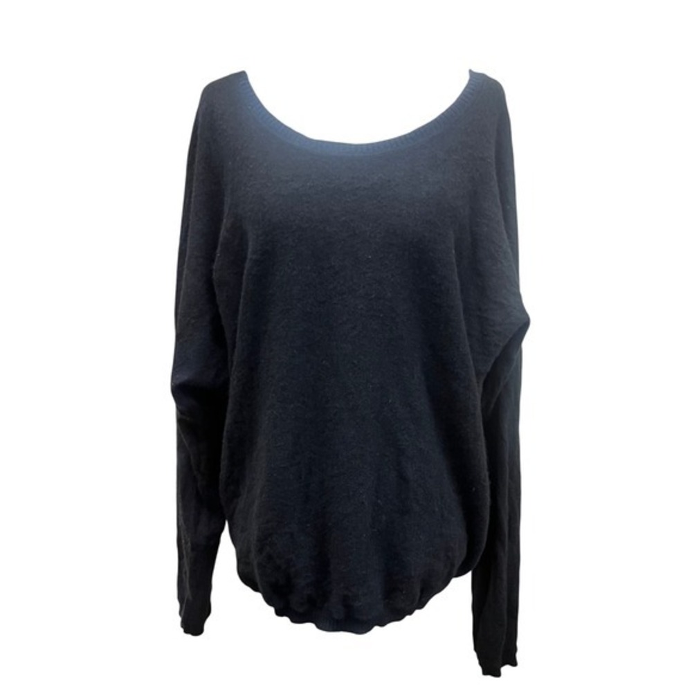 Vince Black 100% Cashmere Deep‎ V-Back Scoop Neck Sweater Small